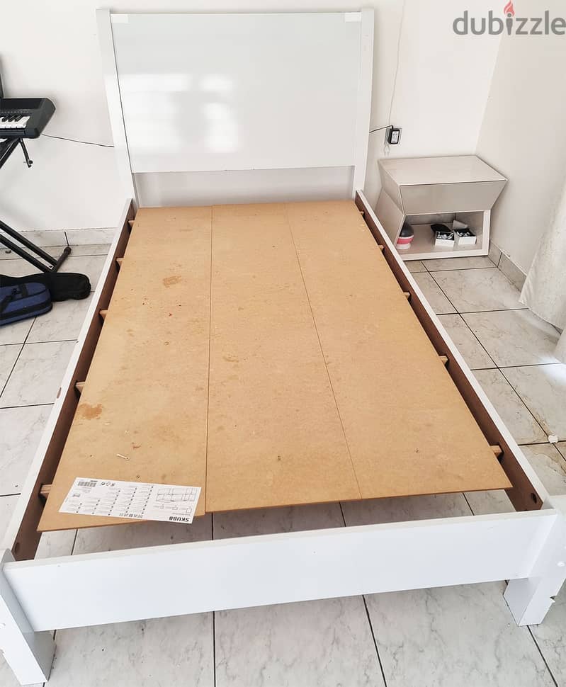 Sleek White Bed Frame - 4 Years Old and Well-Maintained 2