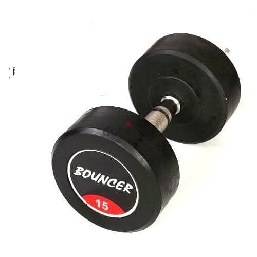 PVC Bouncer Gym Dumbbell and Hex Rubber Dumbbell 0