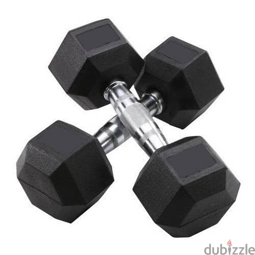 PVC Bouncer Gym Dumbbell and Hex Rubber Dumbbell 1