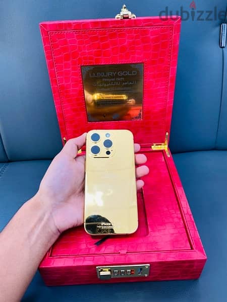 IPHONE 15 pro 256Gb Gold edition Made with 24 carat Gold 3