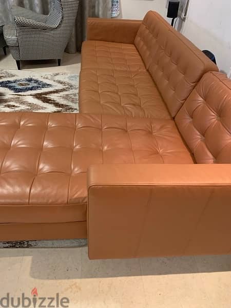 Ikea landskrona leather sofa 1
