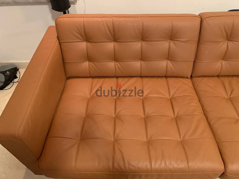 Ikea landskrona leather sofa 5