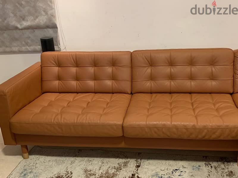 Ikea landskrona leather sofa 6