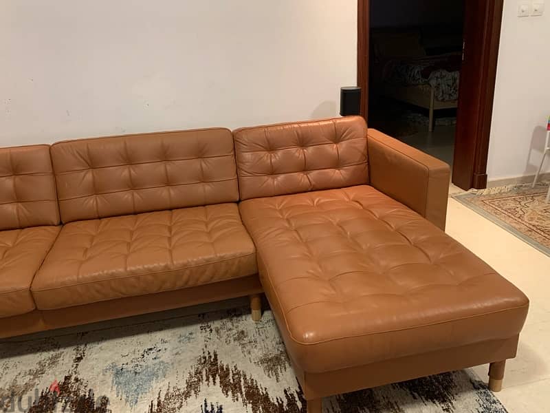 Ikea landskrona leather sofa 7