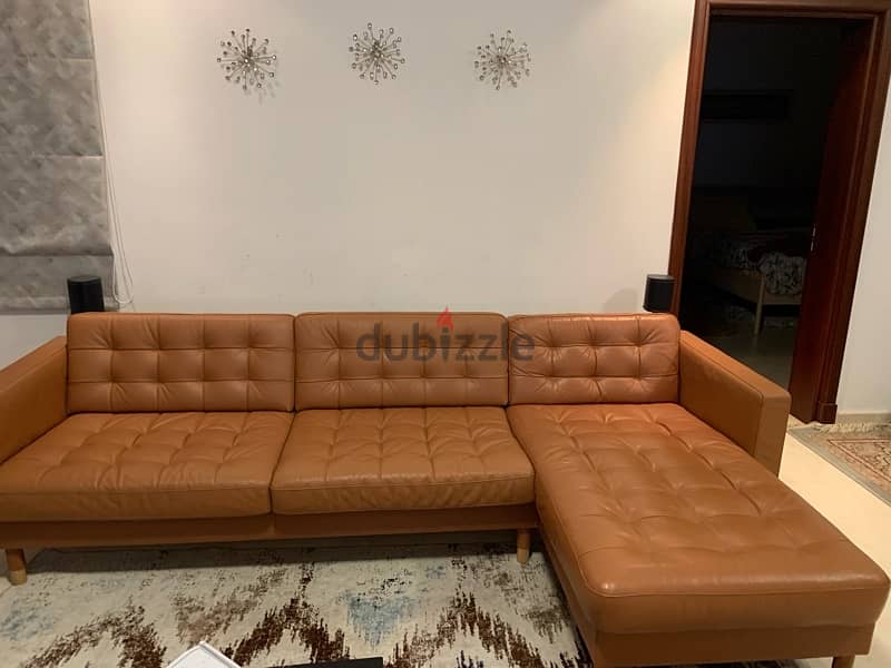 Ikea landskrona leather sofa 8