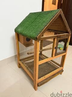 Wooden Cage suitable for Love Birds,Budgies, etc.