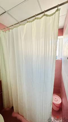 Bathroom shower Curtain with rod