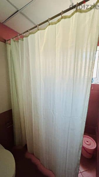 Bathroom shower Curtain with rod 1