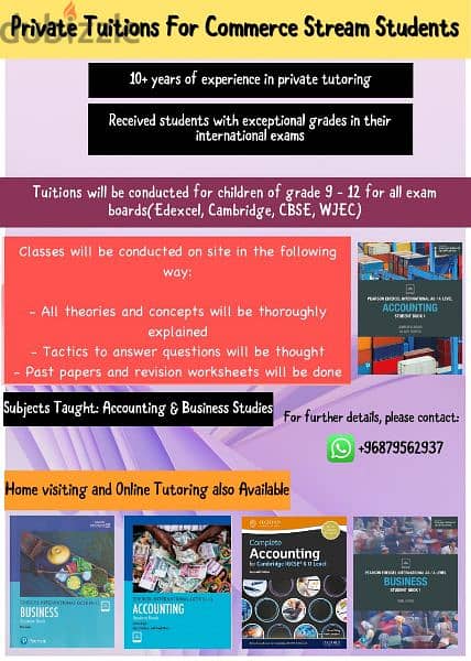 Private tutoring for all subjects delivered all over Muscat 2