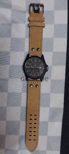 mens leather watch
