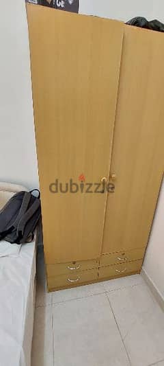 double bed wooden wardrobe and dressing table good condition all 70