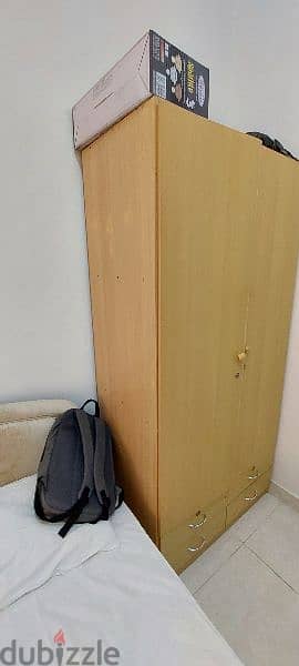 double bed wooden wardrobe and dressing table good condition all 70 1