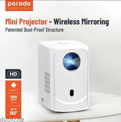 Porodo Mini Projector Wireless Mirroring PD-P720PJR (BoxPacked)