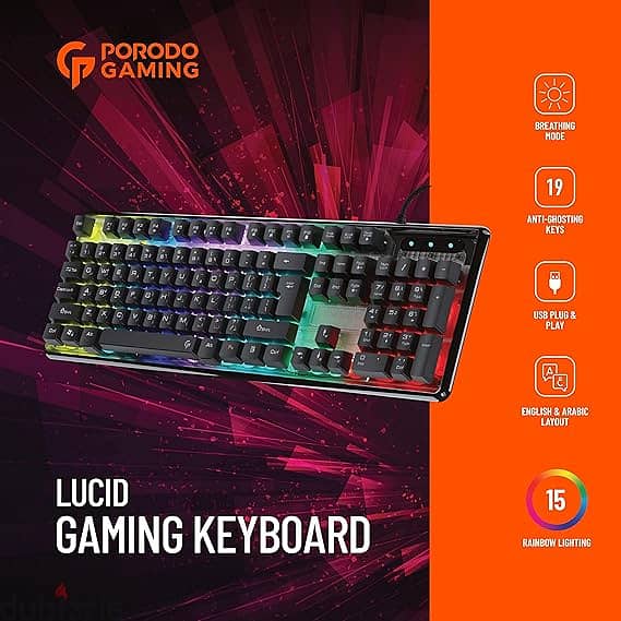 Porodo Lucid Gaming Keyboard PDX216 (BoxPacked) 1
