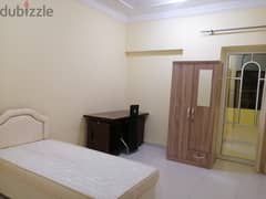 Single Room with attached Balcony, Split Unit AC @ Al Ghubrah