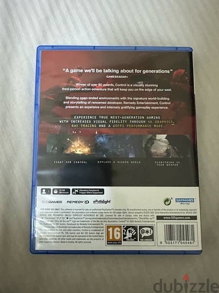 control PS 5 game CD for sale 1