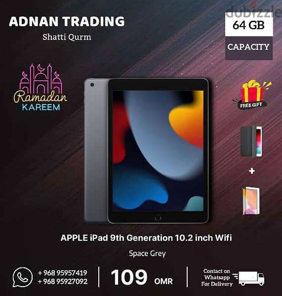 Ipad 10 Generation 64 GB WiFi and available all Ipad series 13