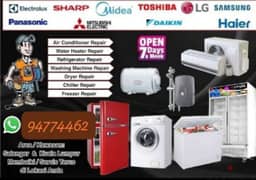 Automatic washing machine and refrigerator and A/C repair and service