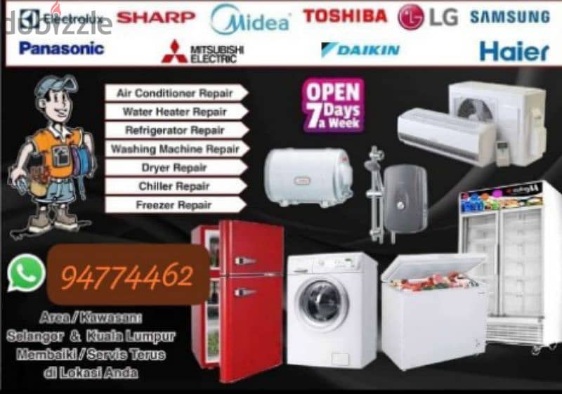 Automatic washing machine and refrigerator and A/C repair and service 0