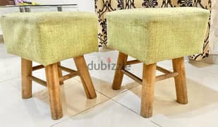 Wooden stool with Cushion 2 oc
