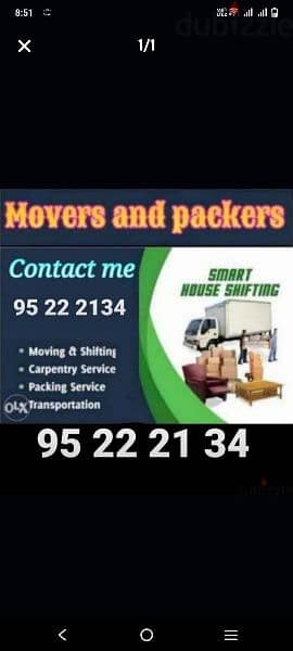 Muscat Mover packer shiffting carpenter furniture  fixing 0