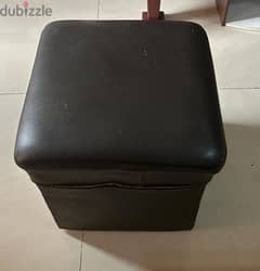 Small leather Stool 2pc 0