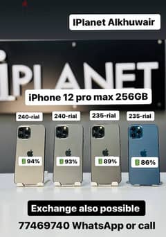 iPhone 12 promax 256GB battery 94% good condition best price 0