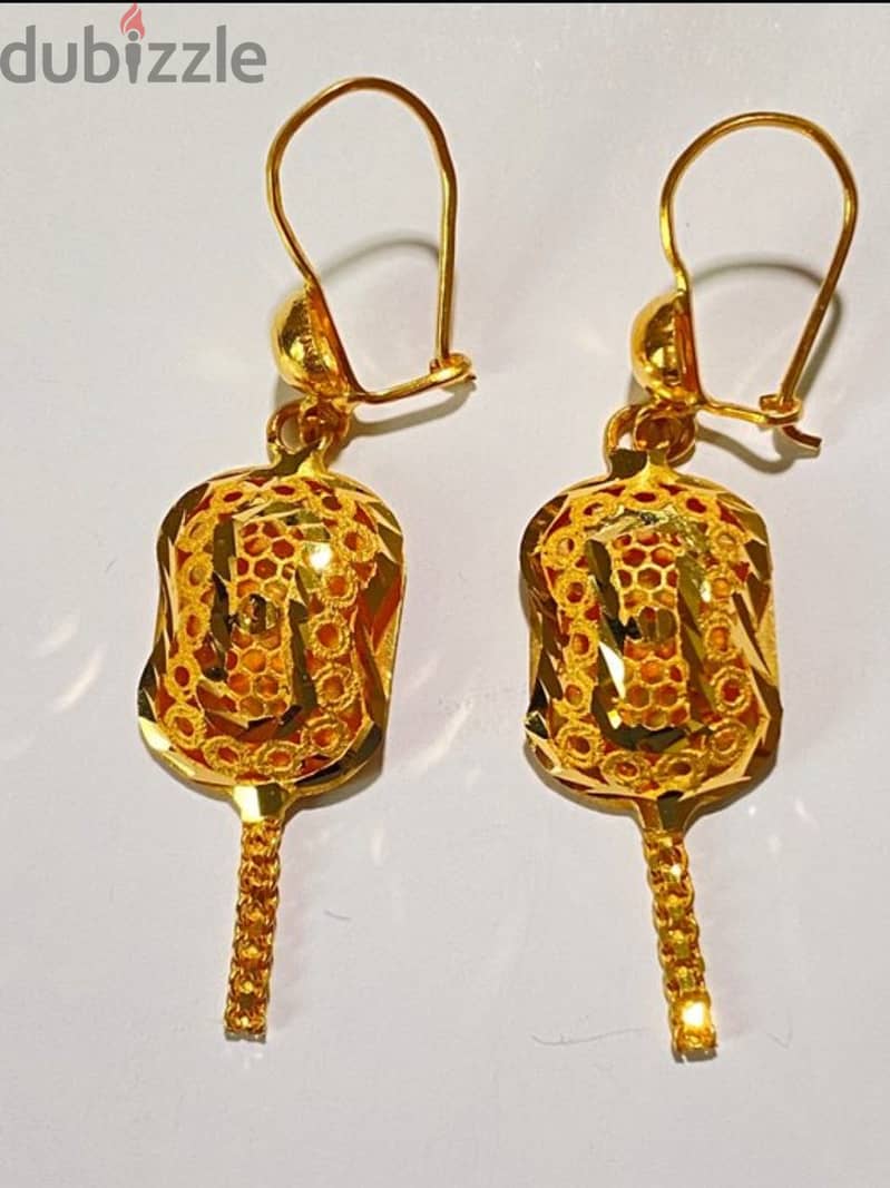 21kt yellow gold 4.4gr earing 0