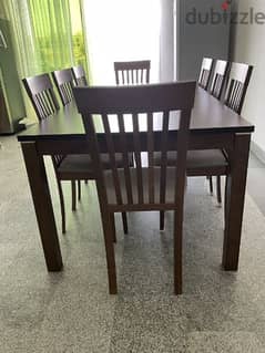 8 seater dining table with chairs (Bought from Pan) 0