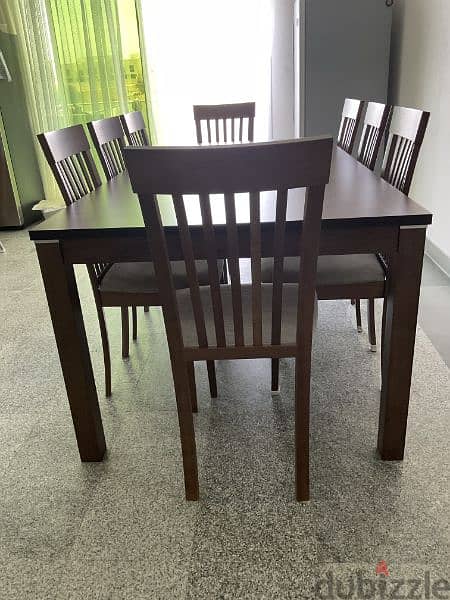 8 seater dining table with chairs (Bought from Pan) 1