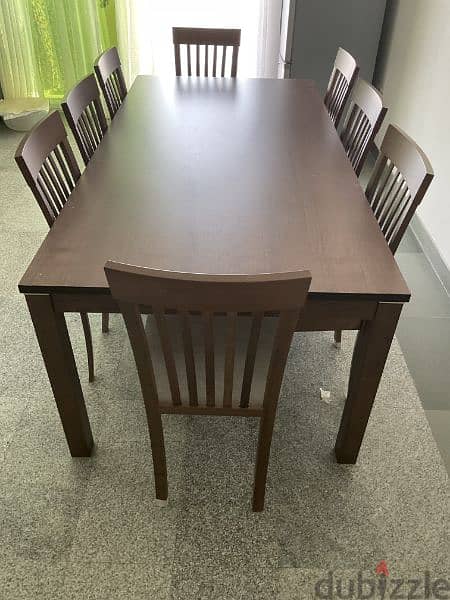 8 seater dining table with chairs (Bought from Pan) 3