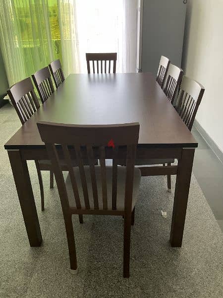 8 seater dining table with chairs (Bought from Pan) 4