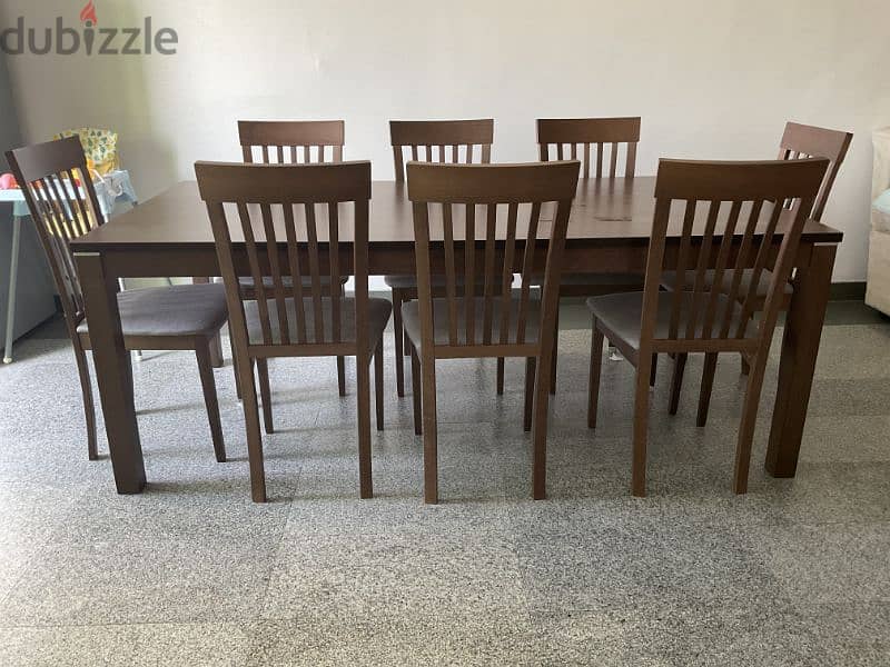 8 seater dining table with chairs (Bought from Pan) 6