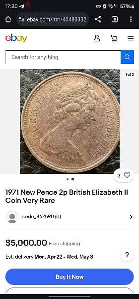 elizabeth 2 new pence 1971 coin 1