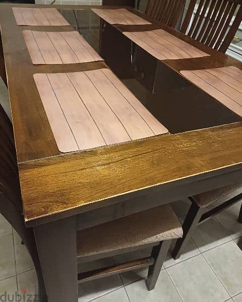 six seater dining table with four chairs 1