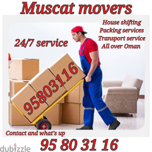 Muscat Movers and packers Transport service all 0