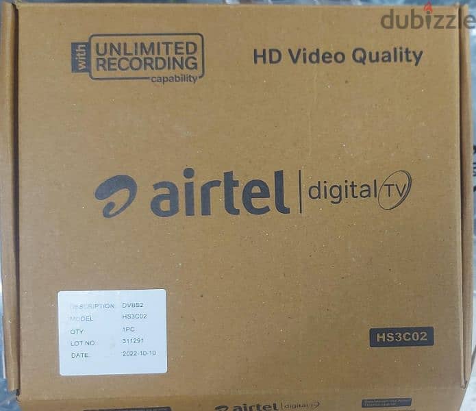 Airtel HD setup box with subscription free 1