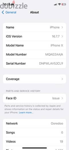 i phone x 256gb good conditions face id not working 0