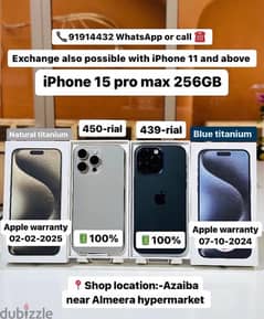 iPhone 15 pro max 256GB - natural titanium - 02-02-2025 Apple warranty 0