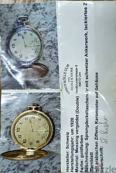 ساعة جيب بغطاء زنبركي مع حركة رافعة سويسرية، 0