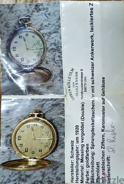 ساعة جيب بغطاء زنبركي مع حركة رافعة سويسرية، 0