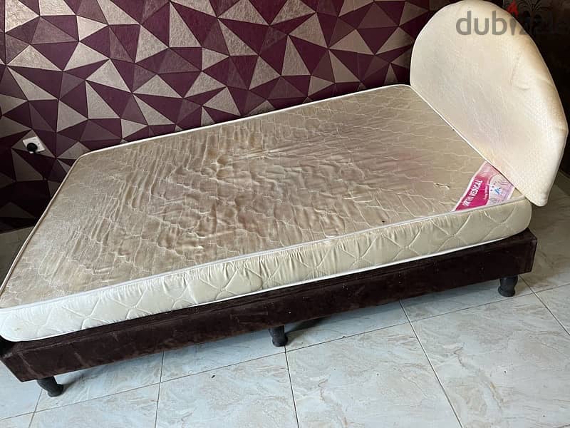 Bed with mattress (double coat ) 1