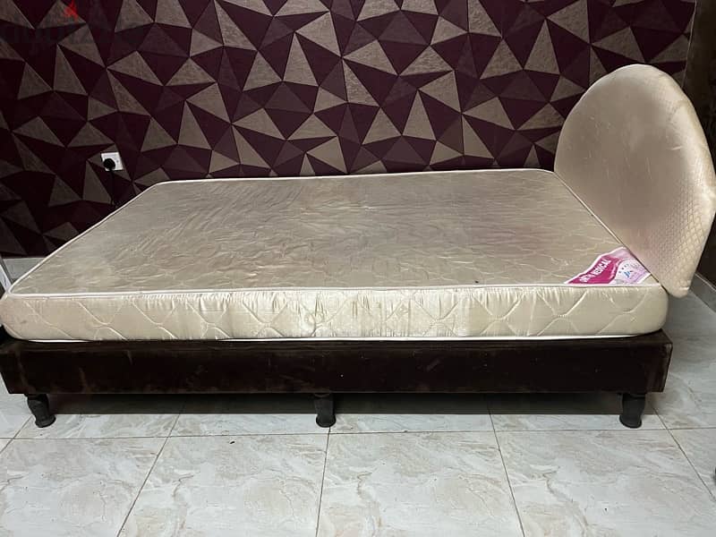 Bed with mattress (double coat ) 2