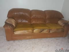 3 seater leather sofa 0