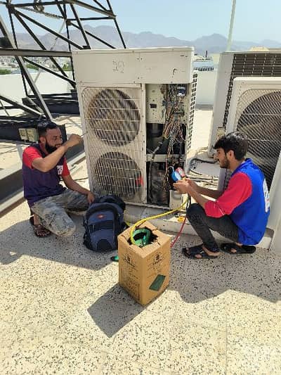 AC cleaning تنظيف المكيفات repair capester gas charging muscat