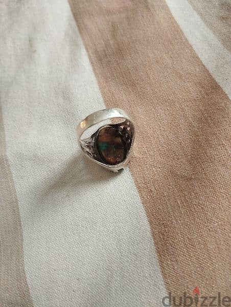 Natural Persian Turquoise Silver Handmade Ring 2