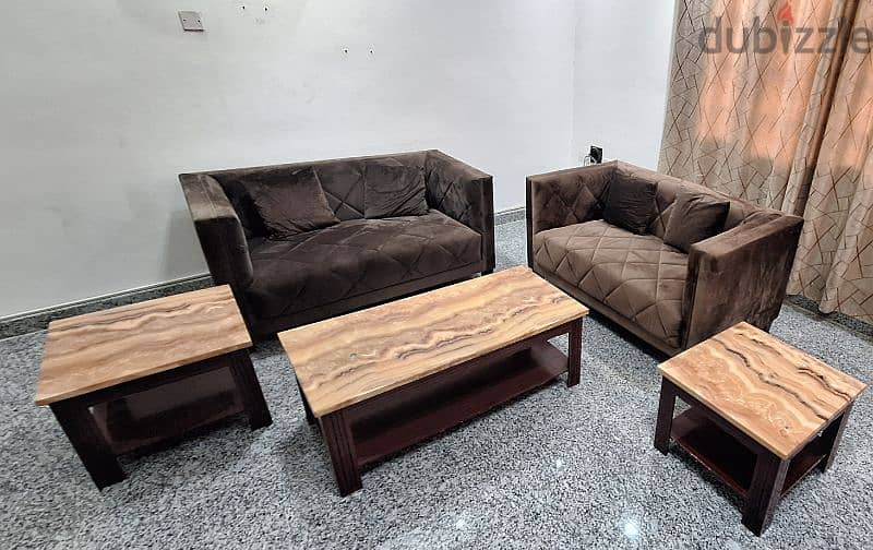 Selling of 2pcs sofa Set and 3pcs table set 1