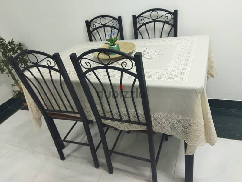 Dinning Table with Heavy Duty 4 Chairs 3