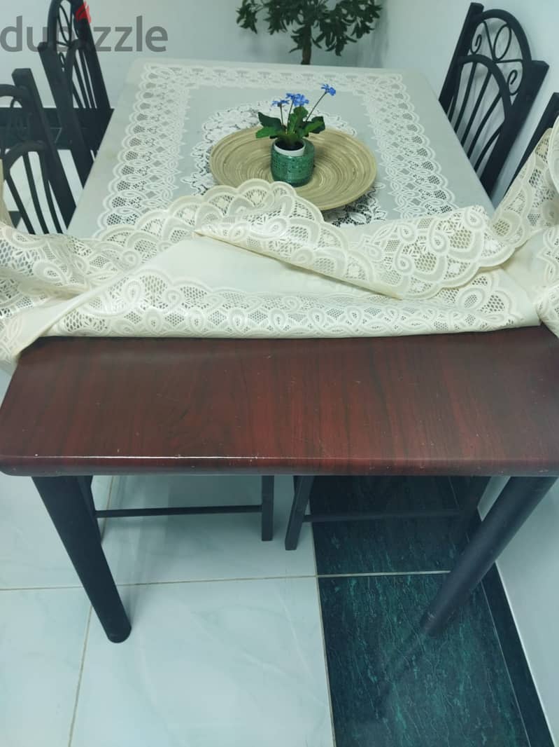 Dinning Table with Heavy Duty 4 Chairs 4