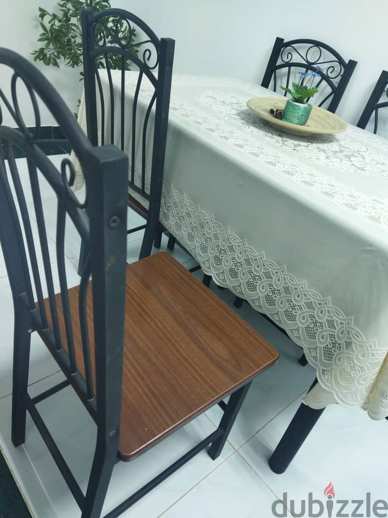 Dinning Table with Heavy Duty 4 Chairs 7